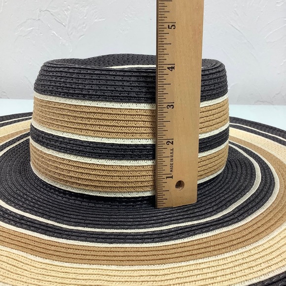 Doreman Pacific Wide Brin Multicolor Straw Hat size OSFM EUC - Picture 8 of 10